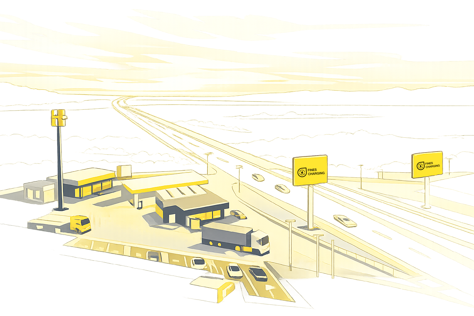 Бързозарядна станция на Fines Charging